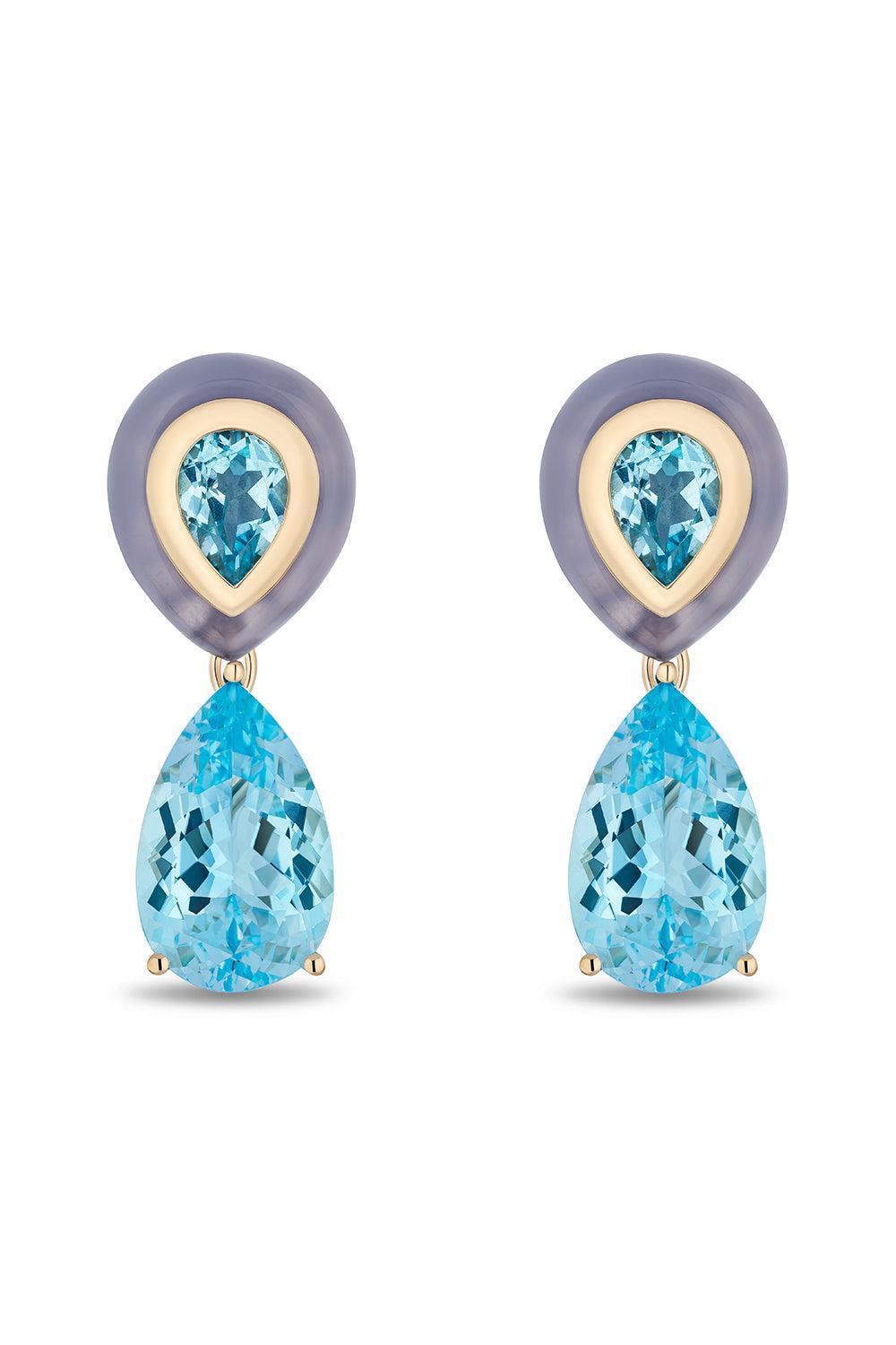 Topaz Adela Drip Drop Earrings-YELLOW GOLD-JEWELRYFINE JEWELEARRING-MASON & BOOKS