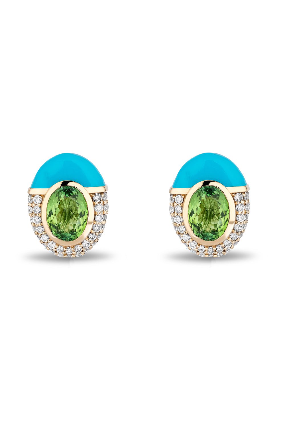 MASON & BOOKS-Tourmaline Drip Drop Earrings-YELLOW GOLD