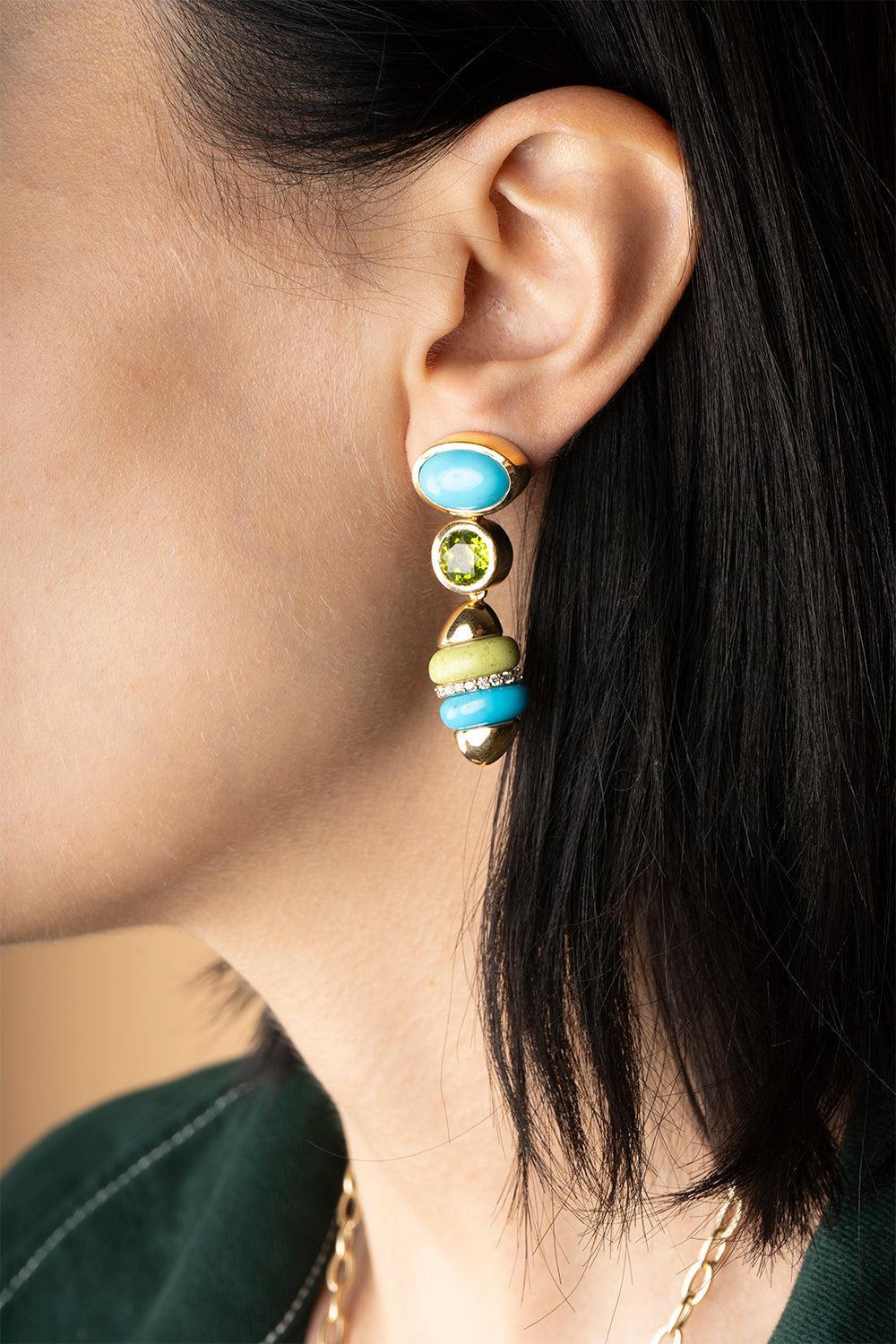 Turritella Drop Earrings-YELLOW GOLD-JEWELRYFINE JEWELEARRING-MASON & BOOKS