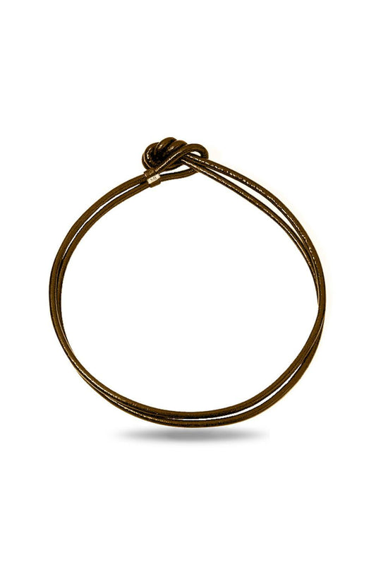 Double Italian Torque Necklace - Brown