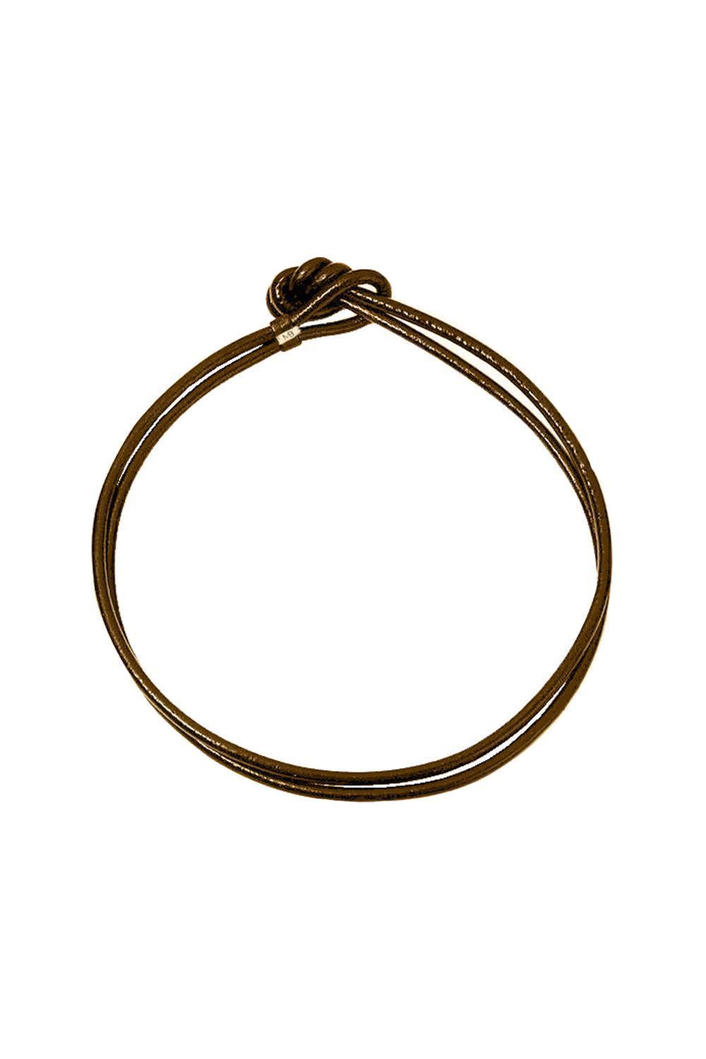 Double Italian Torque Necklace - Brown-BROWN-15-JEWELRYFINE JEWELNECKLACE O-MASON & BOOKS