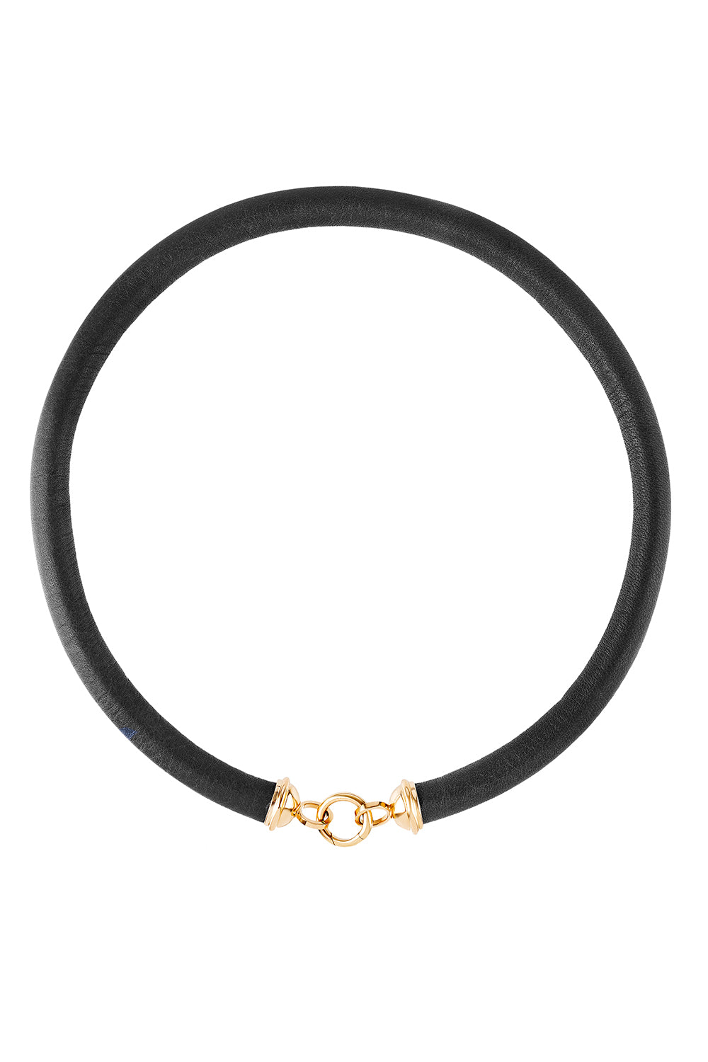 Torque Necklace - Black-YELLOW GOLD-15-JEWELRYFINE JEWELNECKLACE O-MASON & BOOKS