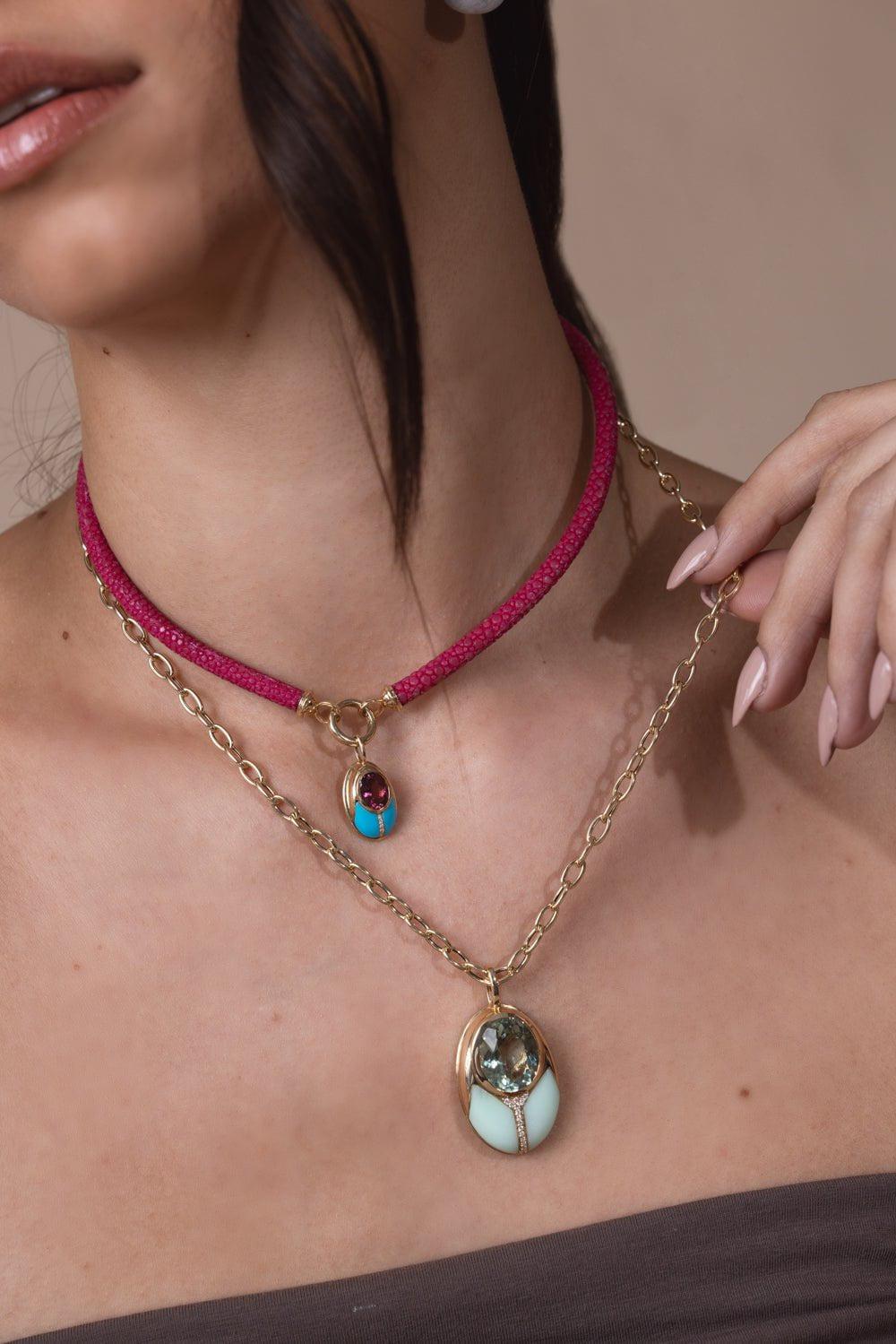MASON & BOOKS-This/That Chain Hinge Enhancer Necklace-YELLOW GOLD