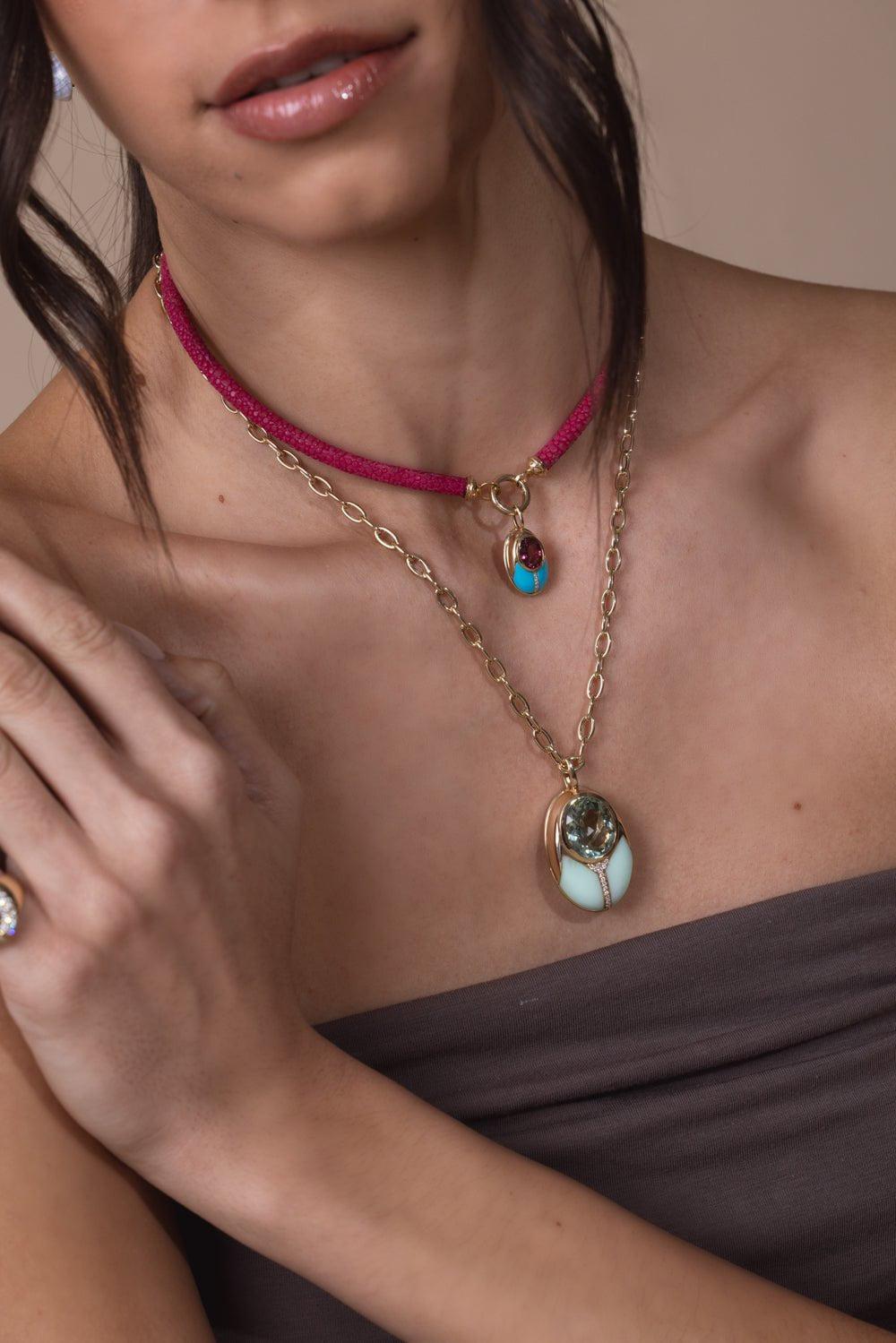 MASON & BOOKS-This/That Chain Hinge Enhancer Necklace-YELLOW GOLD