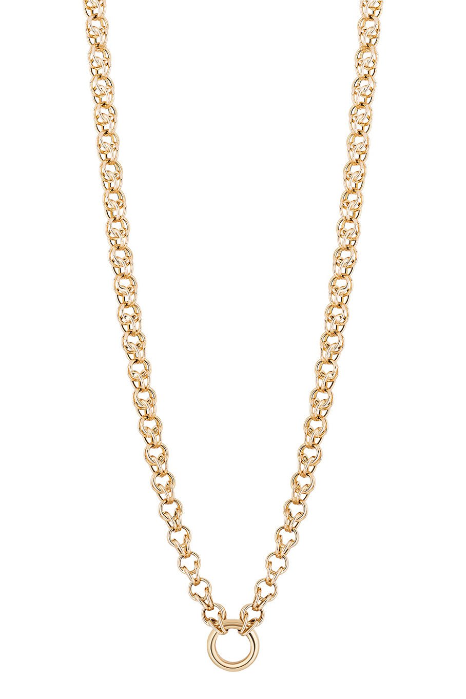 MASON & BOOKS-Crochet Chain Hinge Enhancer Necklace-YELLOW GOLD