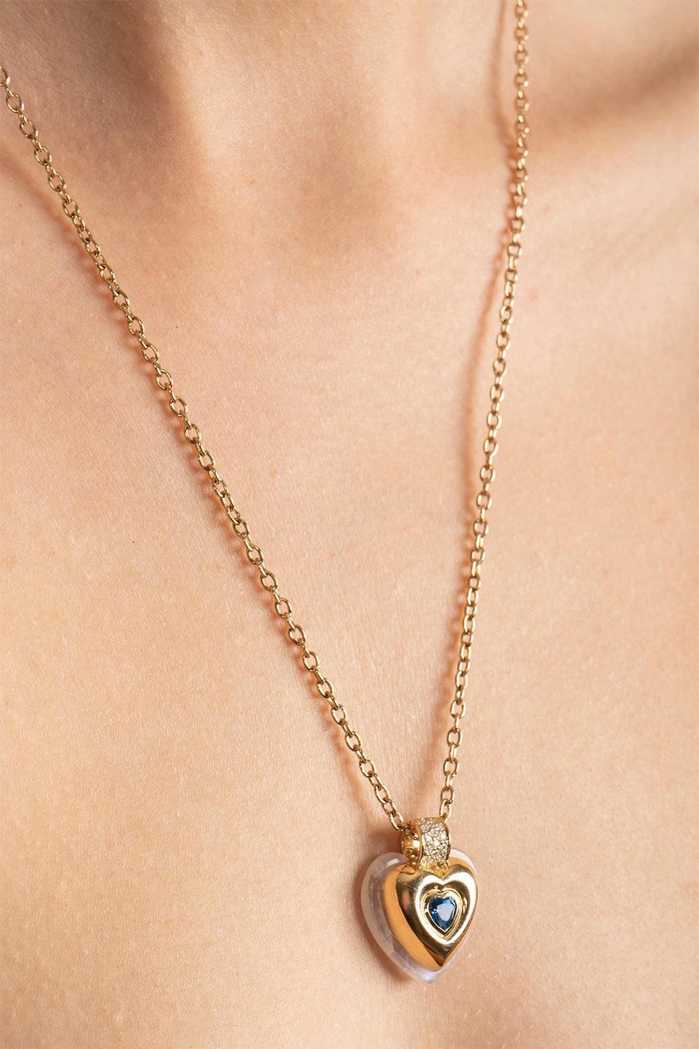 Small Linzer Heart Pendant-YELLOW GOLD-20-JEWELRYFINE JEWELNECKLACE O-MASON & BOOKS