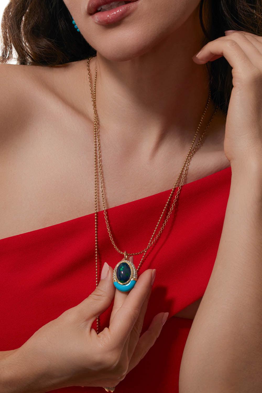 Sugar and Spice Oval Necklace-YELLOW GOLD-22-JEWELRYFINE JEWELNECKLACE O-MASON & BOOKS