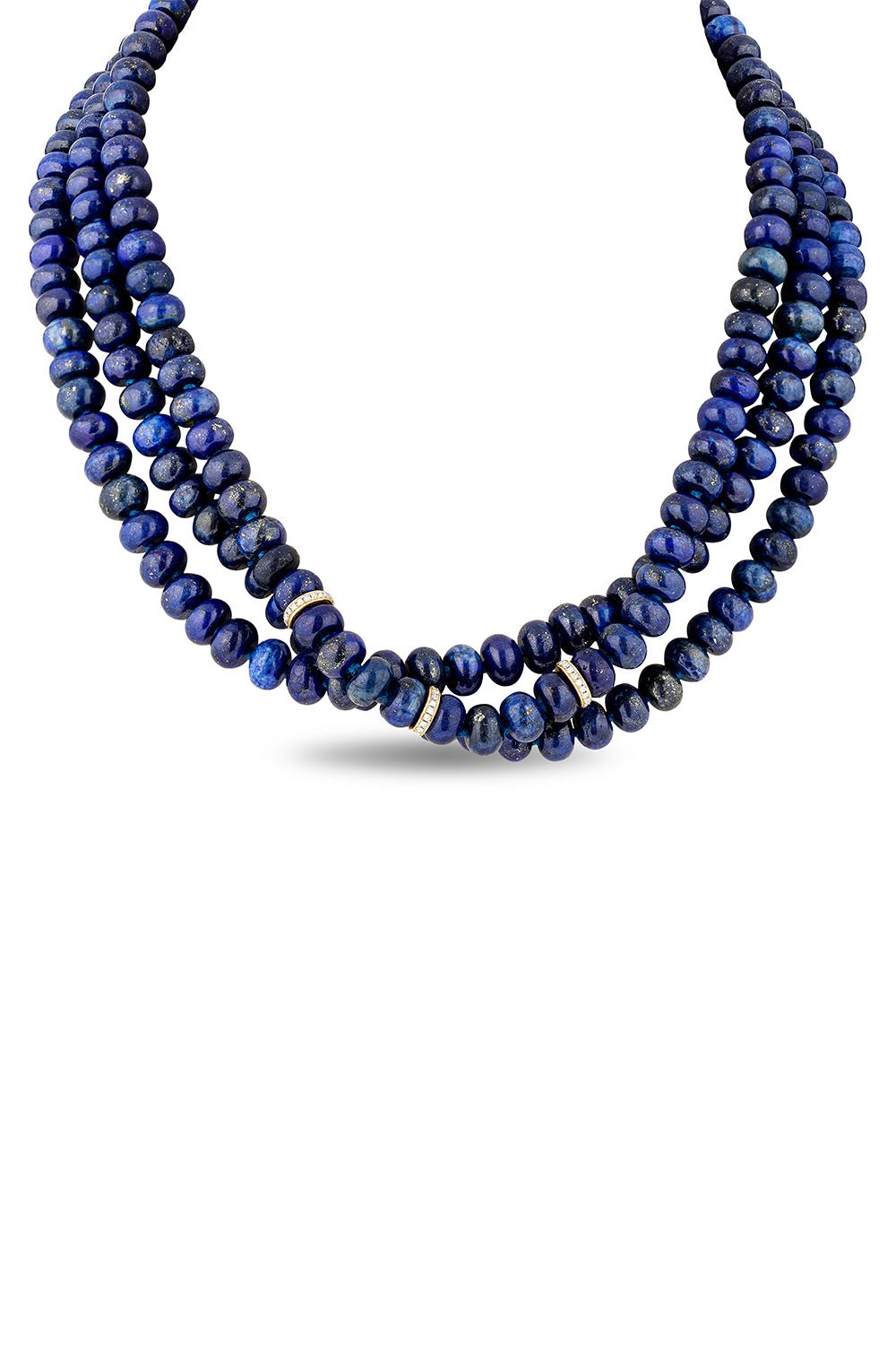MASON & BOOKS-Eletta Triple Strand Necklace-YELLOW GOLD