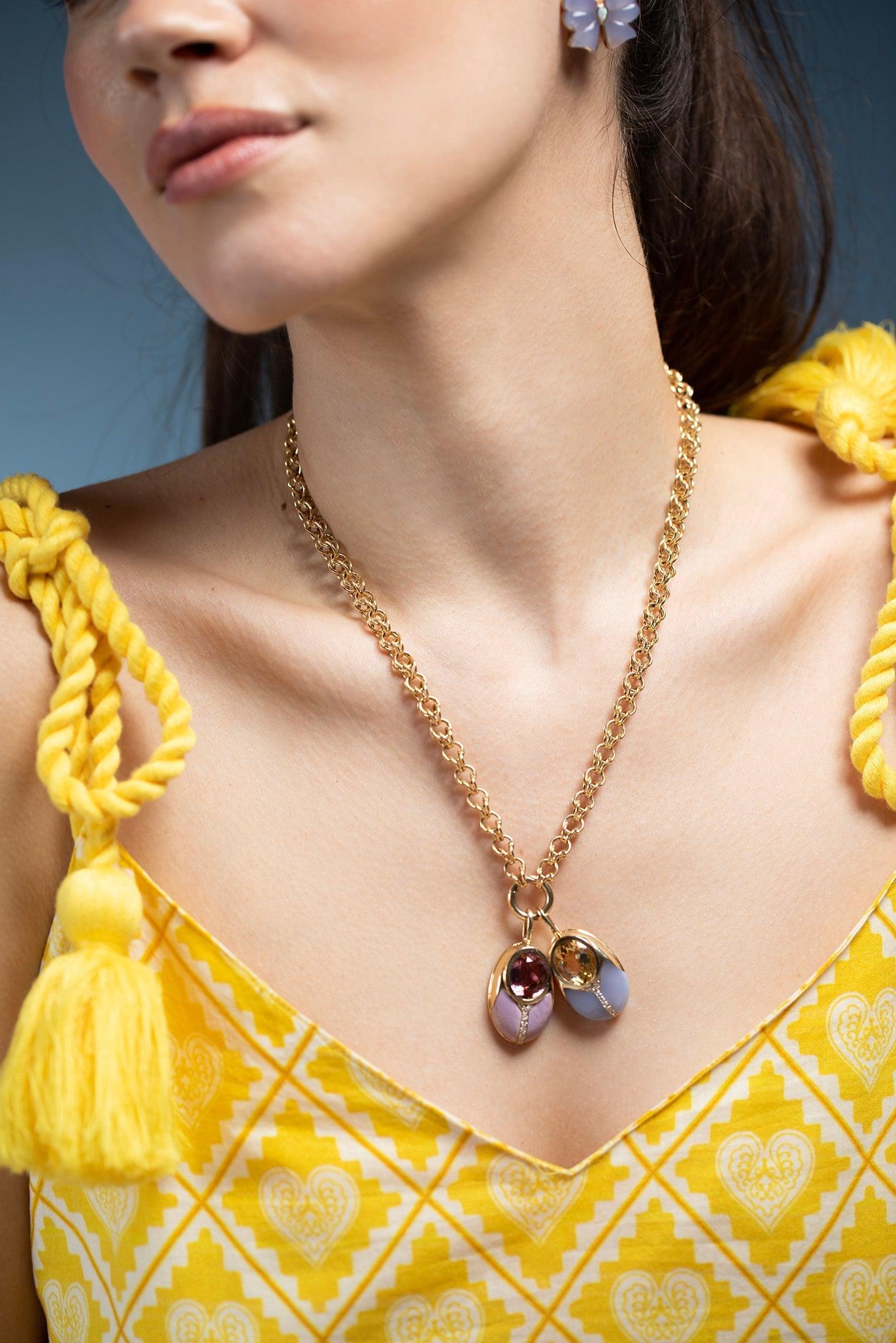 MASON & BOOKS-Big Love Bug Pendant-YELLOW GOLD