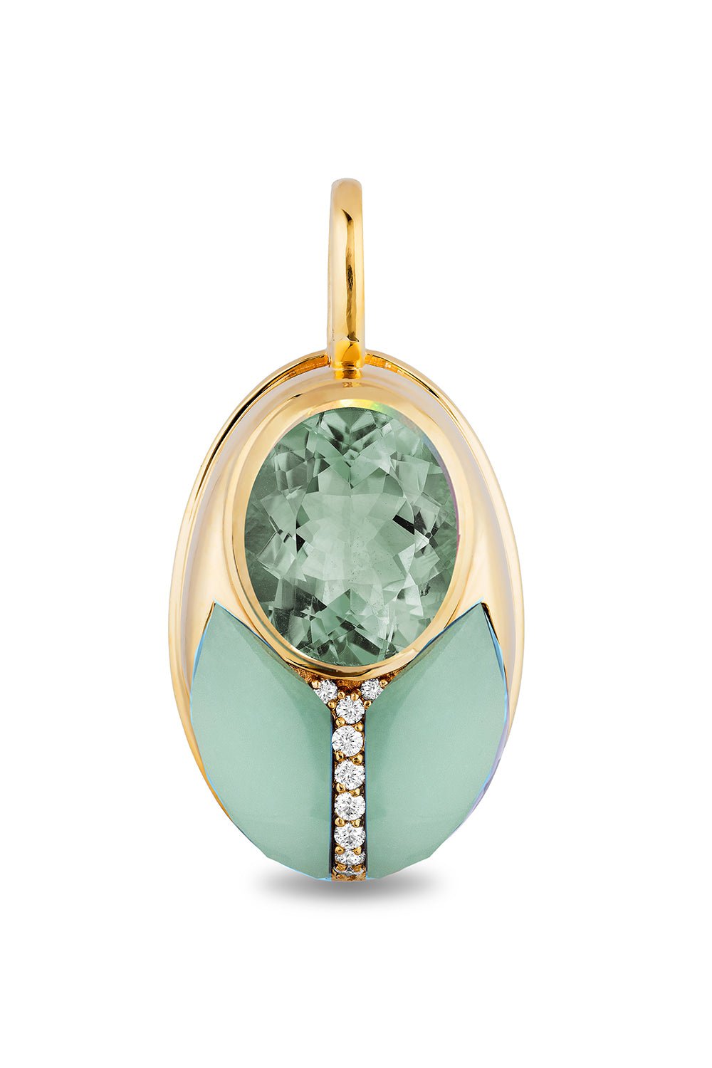 MASON & BOOKS-Big Love Bug Pendant - Praisolite-YELLOW GOLD
