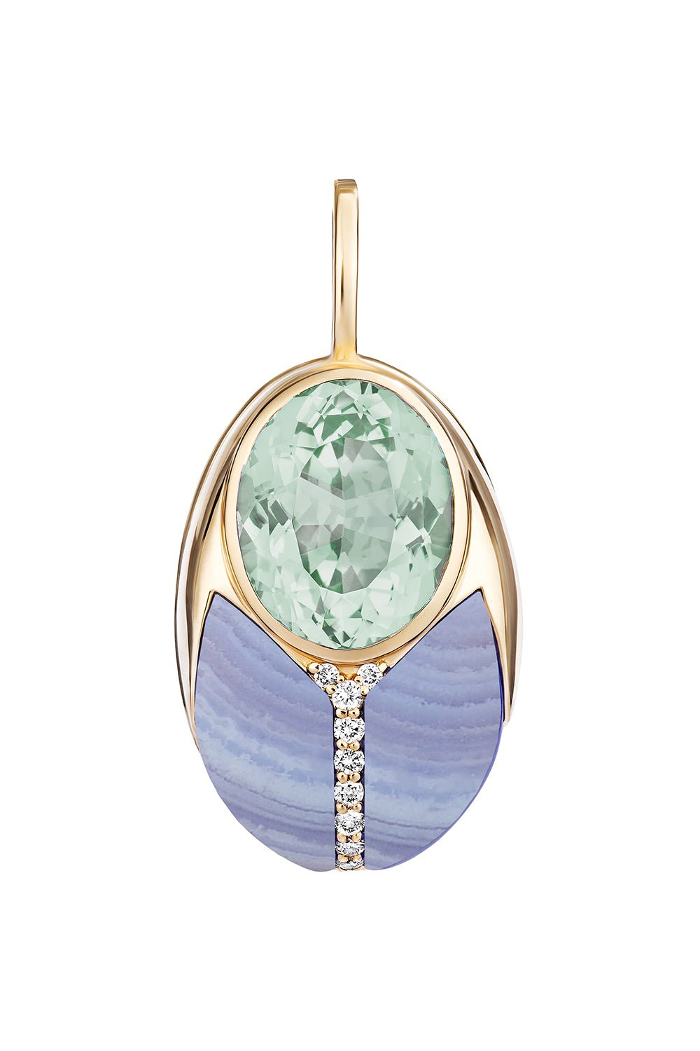 MASON & BOOKS-Big Love Bug Prasolite Pendant-YELLOW GOLD