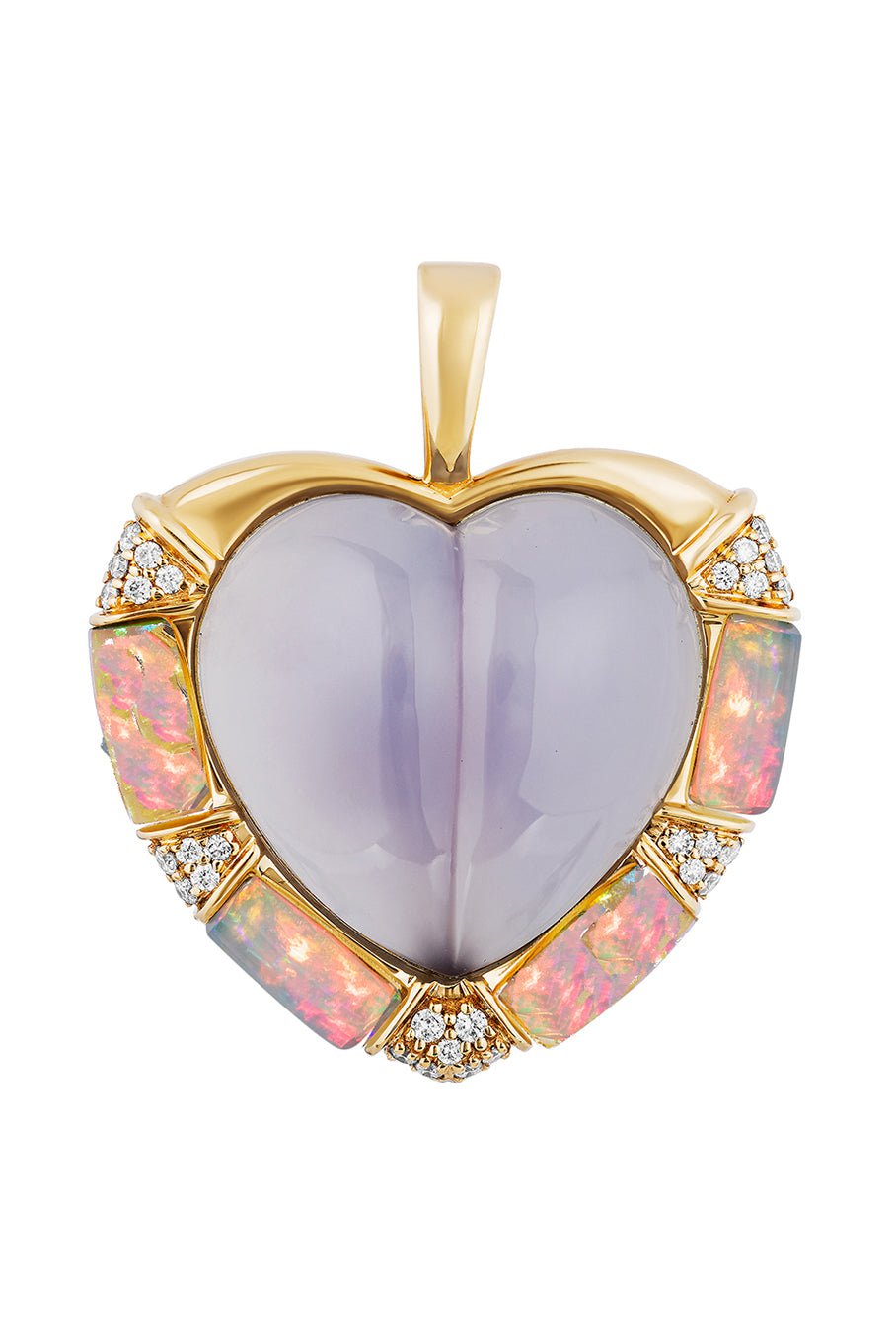 MASON & BOOKS-Large DNA Heart Pendant-YELLOW GOLD