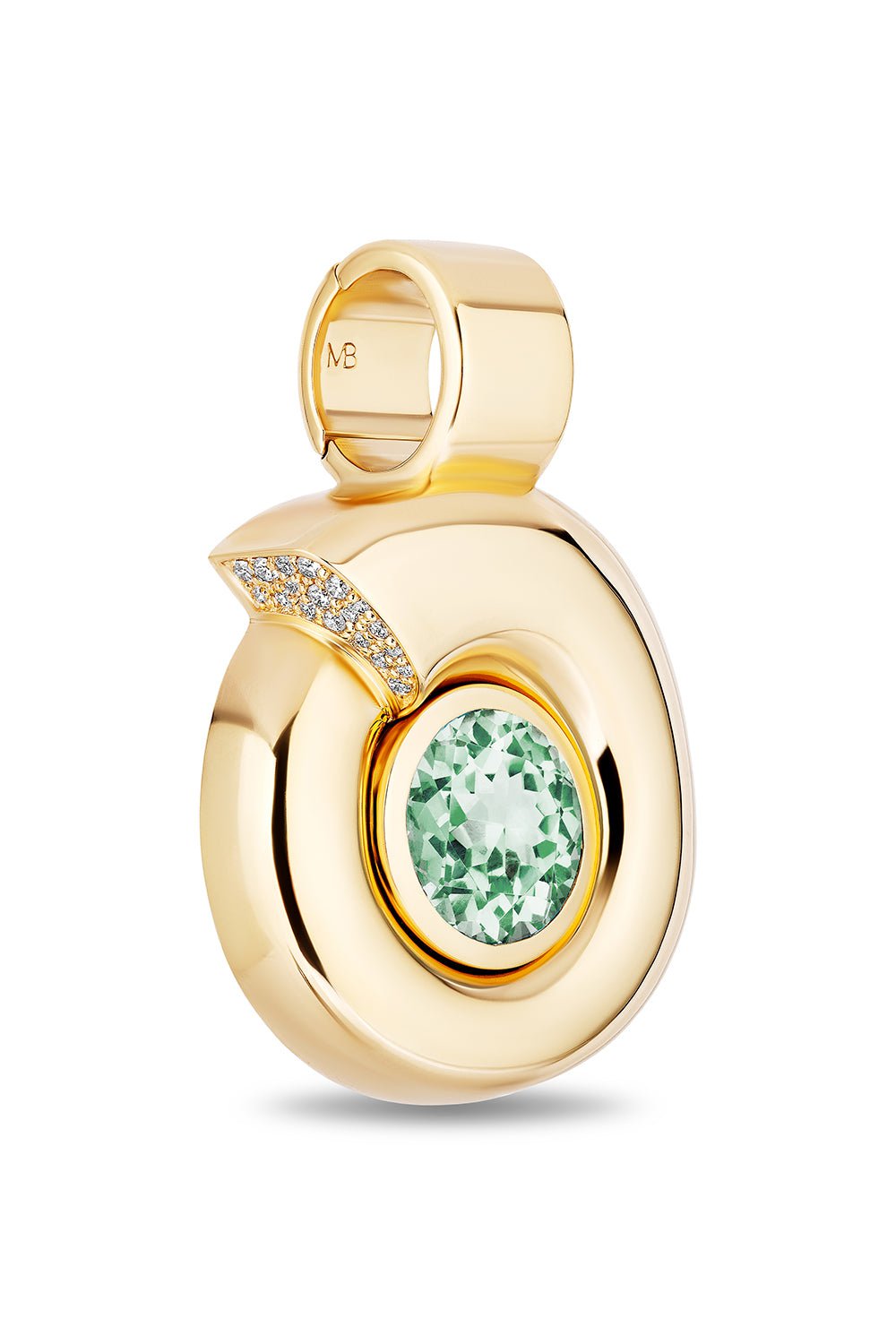 MASON & BOOKS-Large Nautilus Pendant-YELLOW GOLD