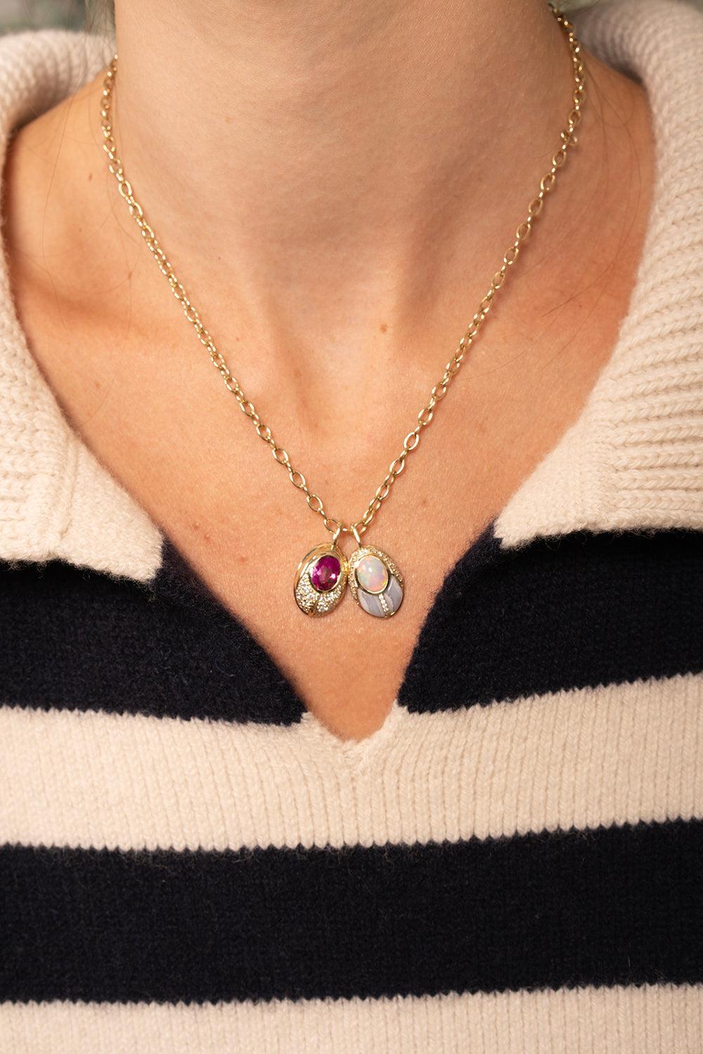 Praisolite Love Bug Pendant-YELLOW GOLD-JEWELRYFINE JEWELPENDANT-MASON & BOOKS