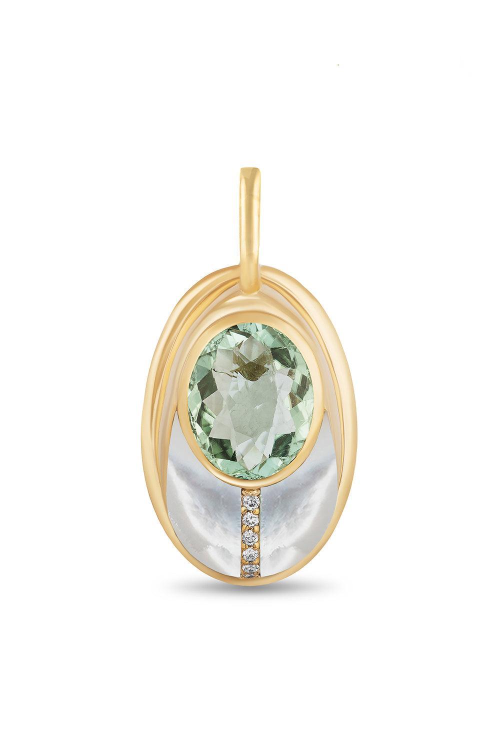 Praisolite Love Bug Pendant-YELLOW GOLD-JEWELRYFINE JEWELPENDANT-MASON & BOOKS
