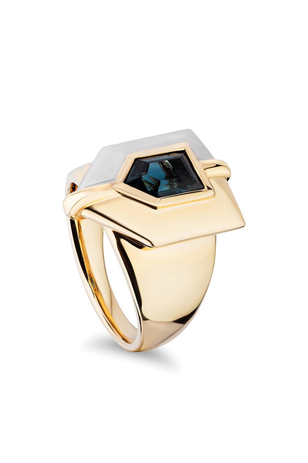 MASON & BOOKS-Shield Ring-YELLOW GOLD