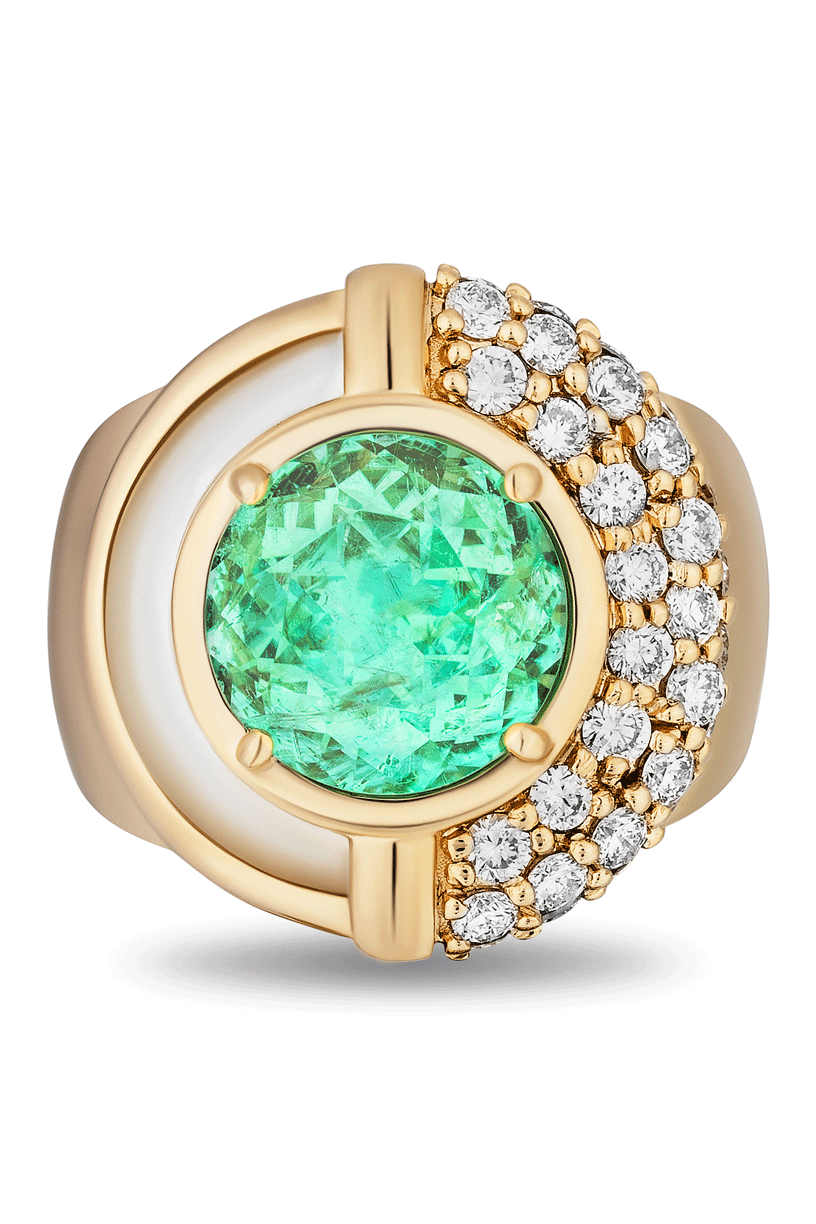 Tourmaline Sugar And Spice Ring-YELLOW GOLD-4-JEWELRYFINE JEWELRING-MASON & BOOKS