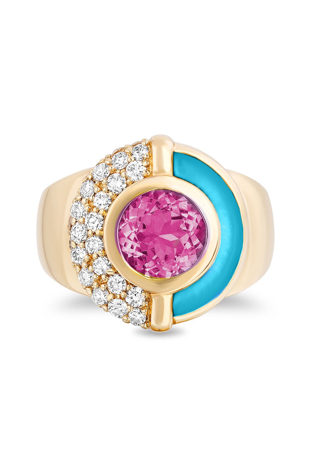 MASON & BOOKS-Turquoise Sugar And Spice Ring-YELLOW GOLD