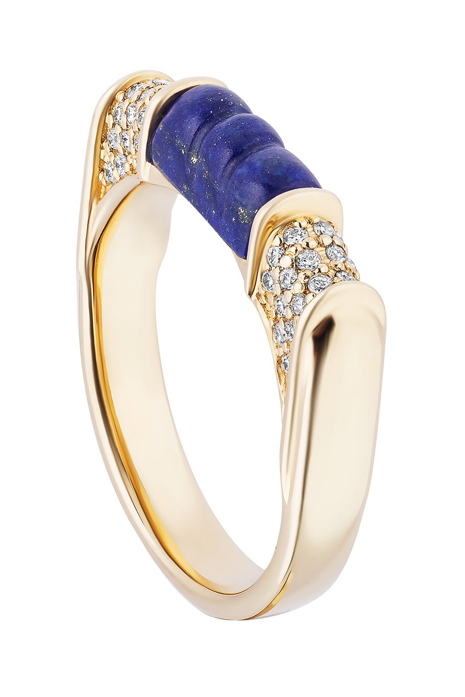 MASON & BOOKS-DNA Single Ring - Lapis-YELLOW GOLD