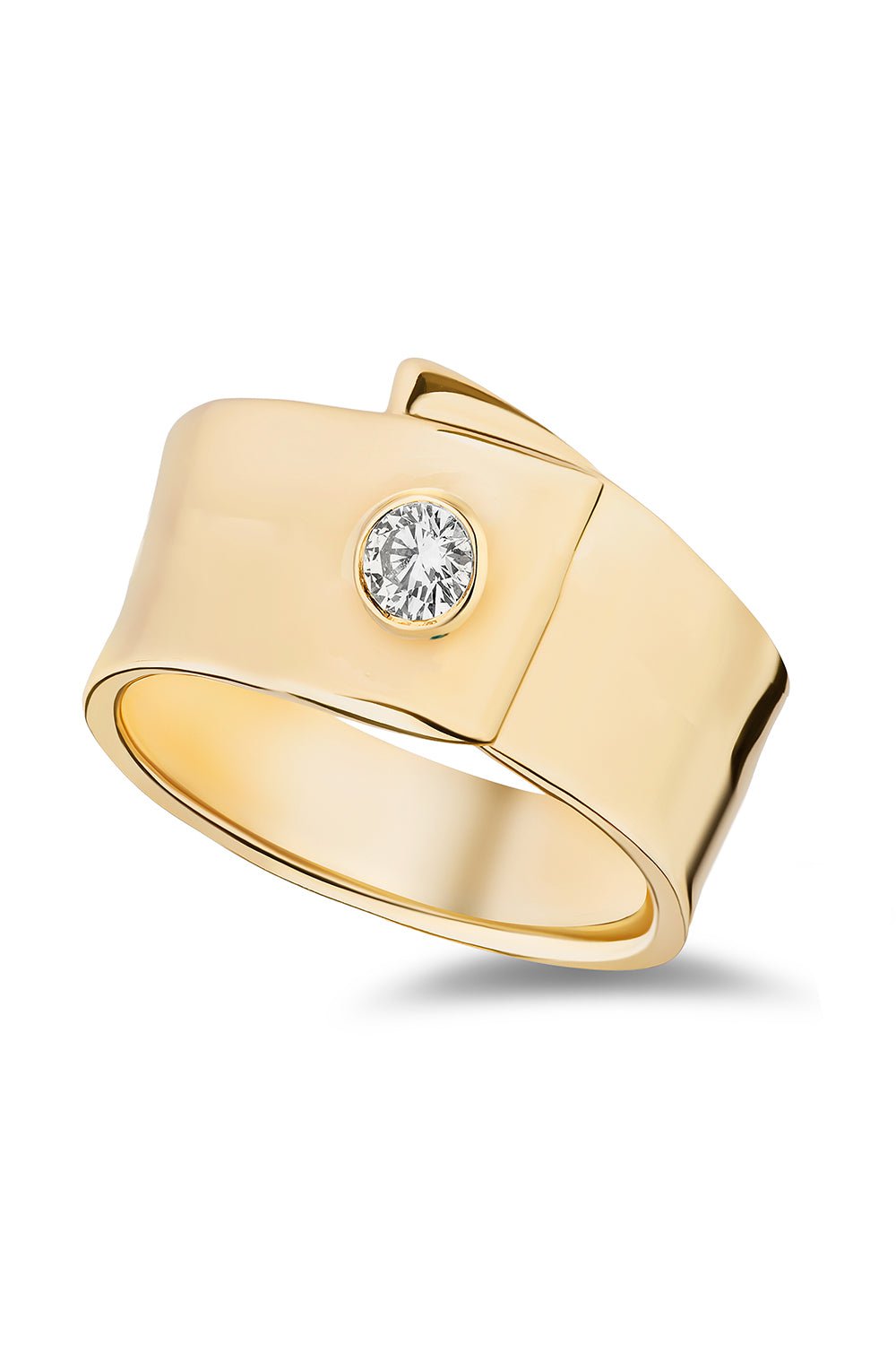MASON & BOOKS-Folded Chiffon Cigar Band-YELLOW GOLD