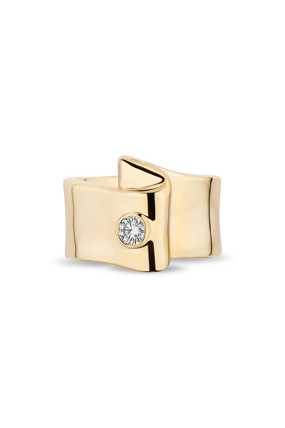 MASON & BOOKS-Folded Chiffon Cigar Band-YELLOW GOLD