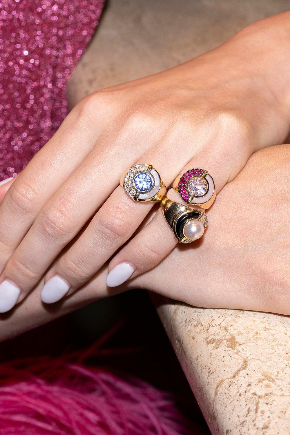 MASON & BOOKS-Sugar and Spice Tanzanite Ring-YELLOW GOLD