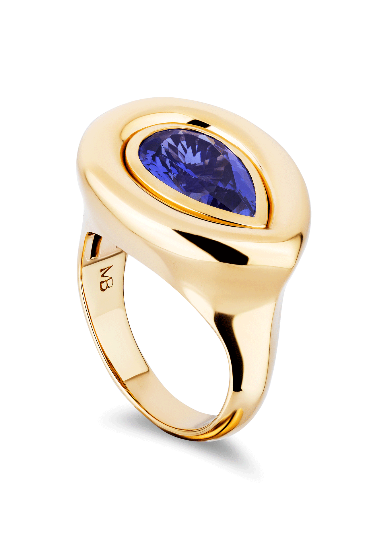 Tanzanite Fusion Set Ring-YELLOW GOLD-6-JEWELRYFINE JEWELRING-MASON & BOOKS