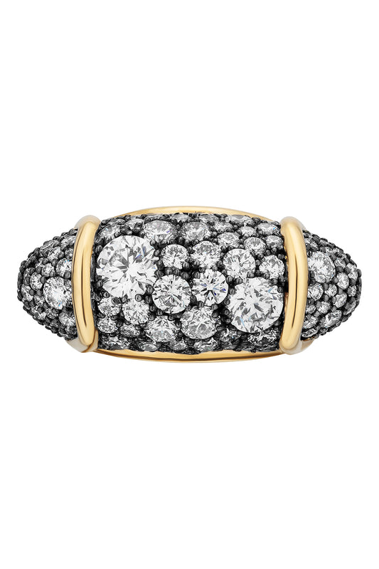 Black Diamond Large Vice Ring-YELLOW GOLD-7-JEWELRYFINE JEWELRING-MASON & BOOKS