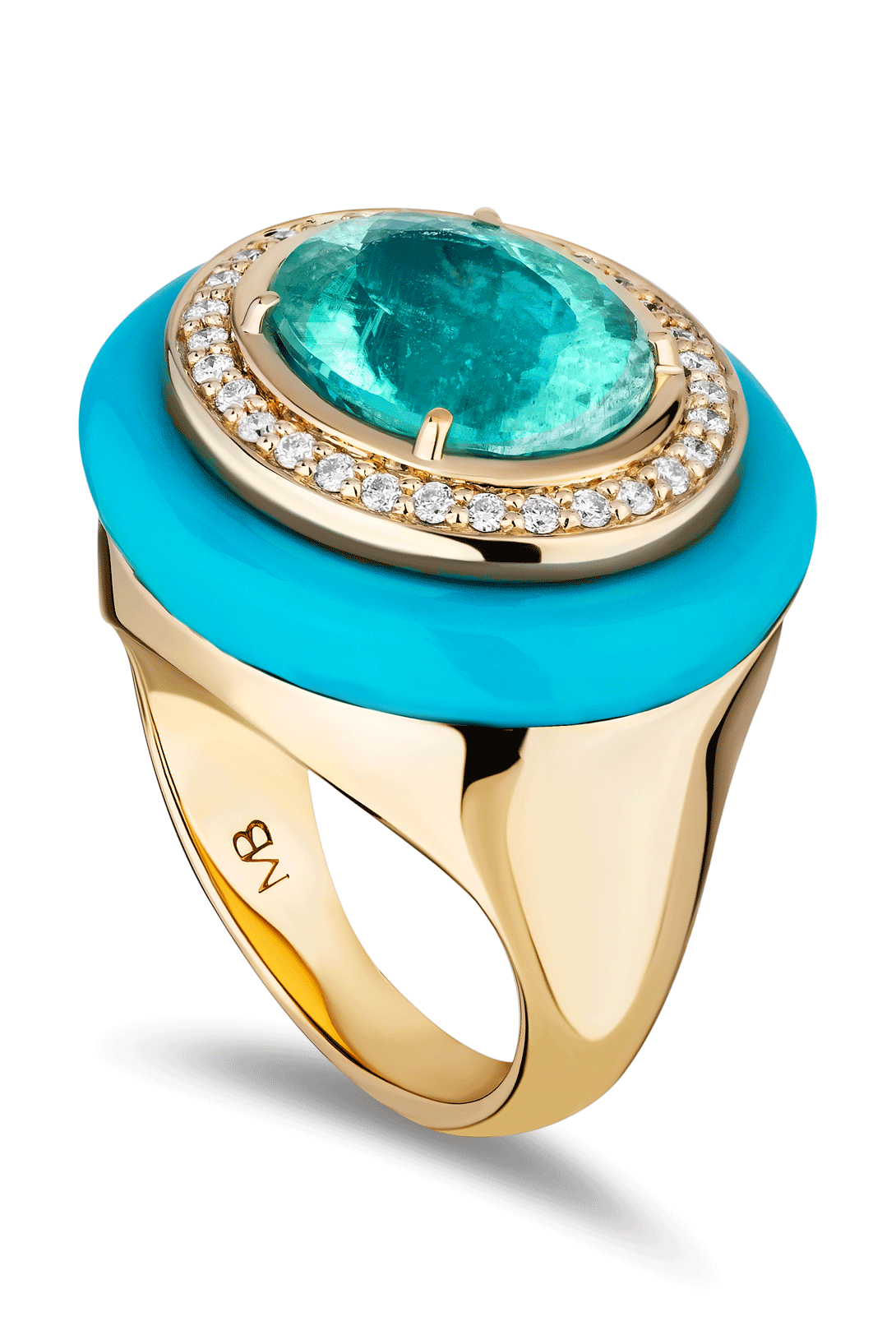 Tourmaline Cupcake Ring-YELLOW GOLD-7-JEWELRYFINE JEWELRING-MASON & BOOKS