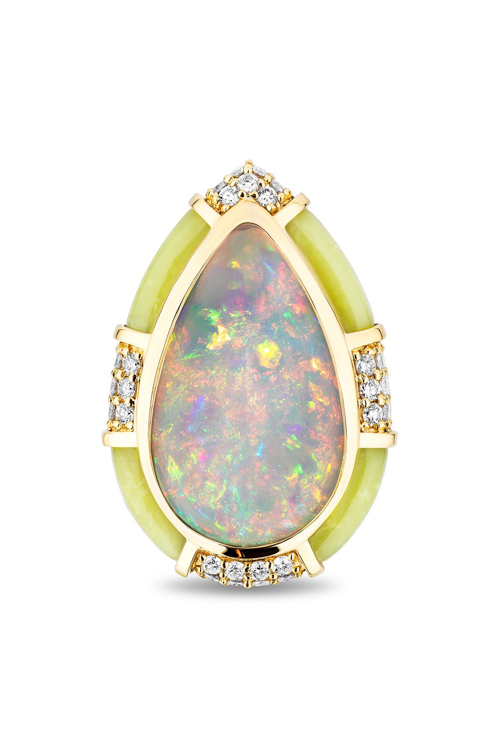 MASON & BOOKS-Opal Sugar And Spice Cocktail Ring-YELLOW GOLD