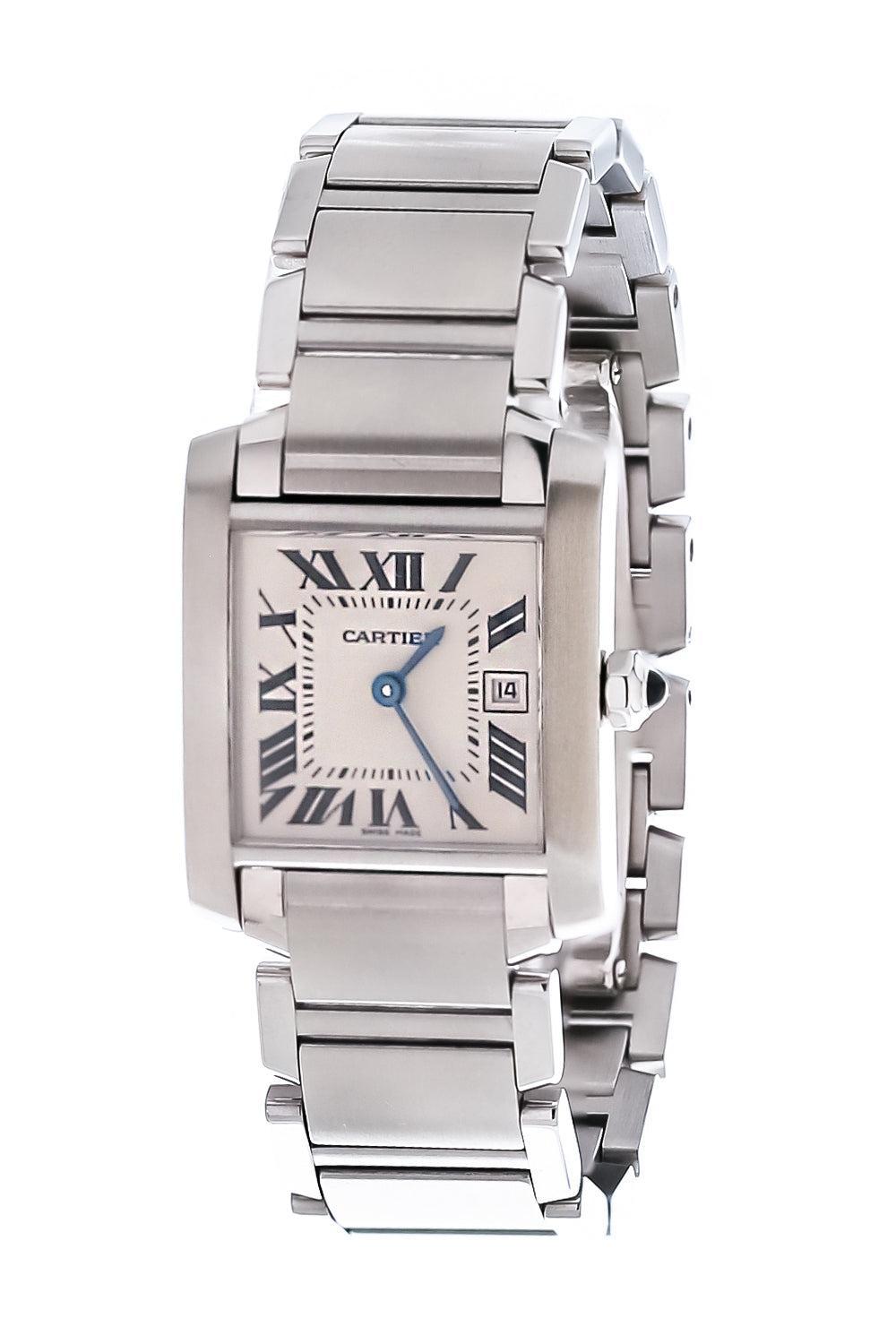 Cartier Tank Francaise Watch-SILVER-25MM-ACCESSORIEWATCHES-MATTHEW BAIN
