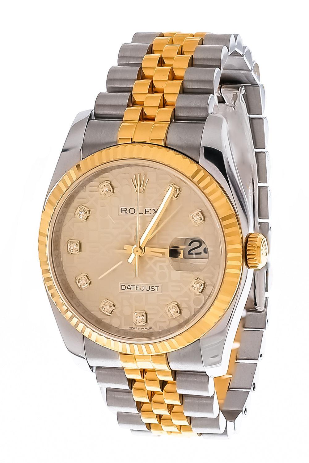 Rolex Datejust Jubilee Watch-YELLOW GOLD-36MM-ACCESSORIEWATCHES-MATTHEW BAIN