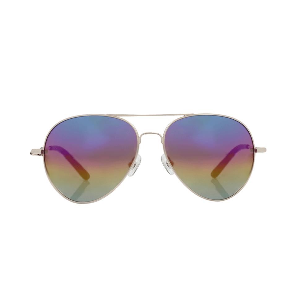MATTHEW WILLIAMSON-Rainbow Mirror Sunglasses-GLD/BLK