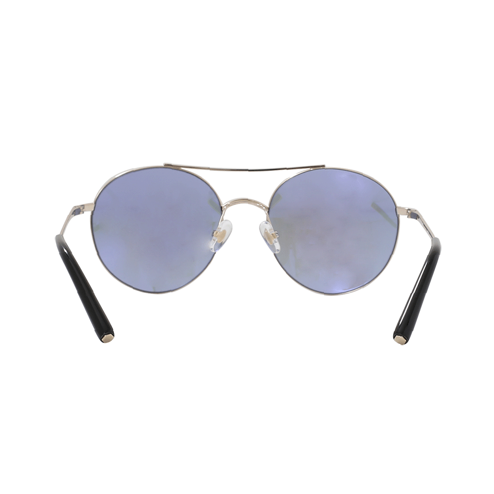 MATTHEW WILLIAMSON-Rounded Mirror Sunglasses-GLD/PRPL