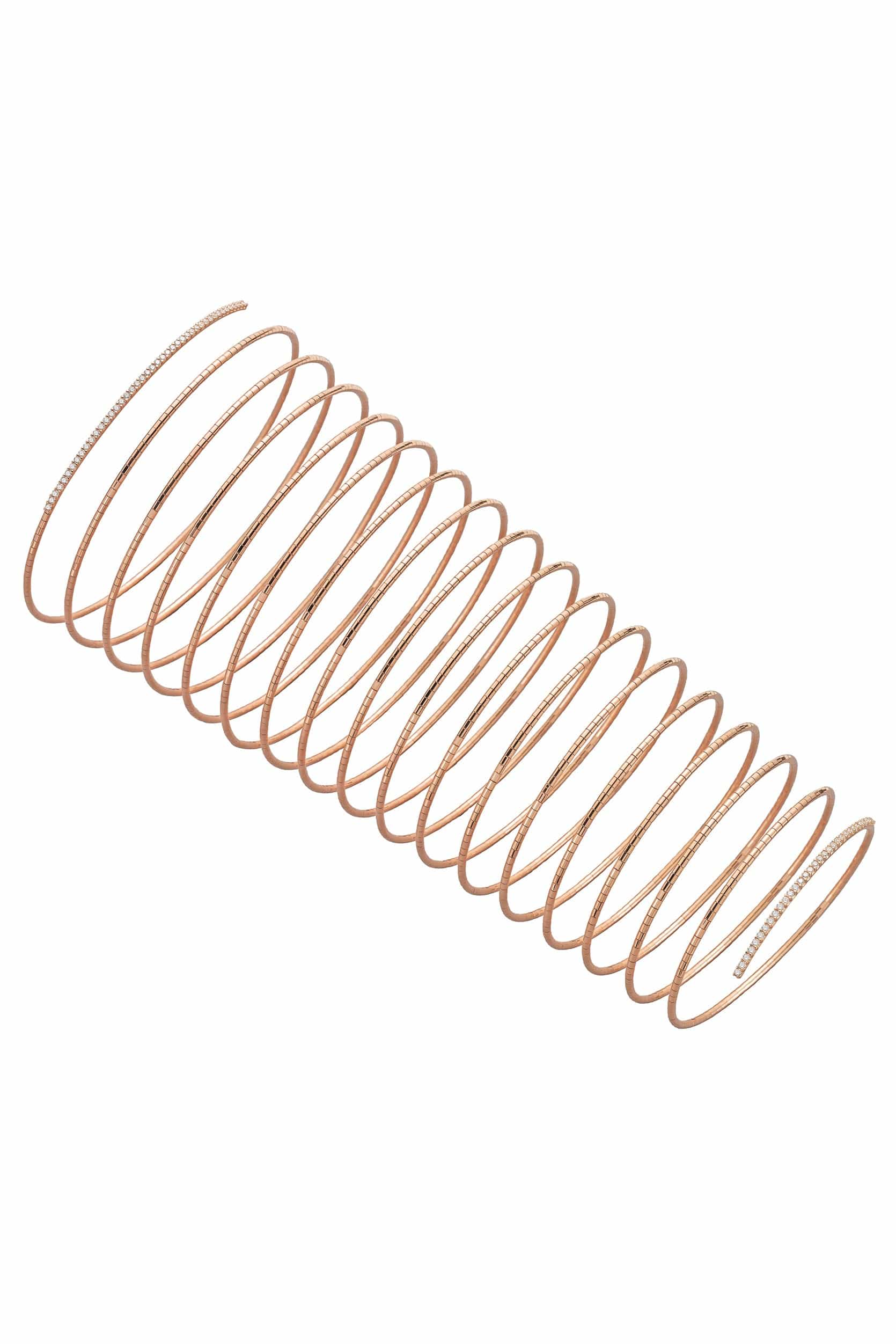 MATTIA CIELO-Diamond Rugiada 18 Row Bracelet-ROSE GOLD