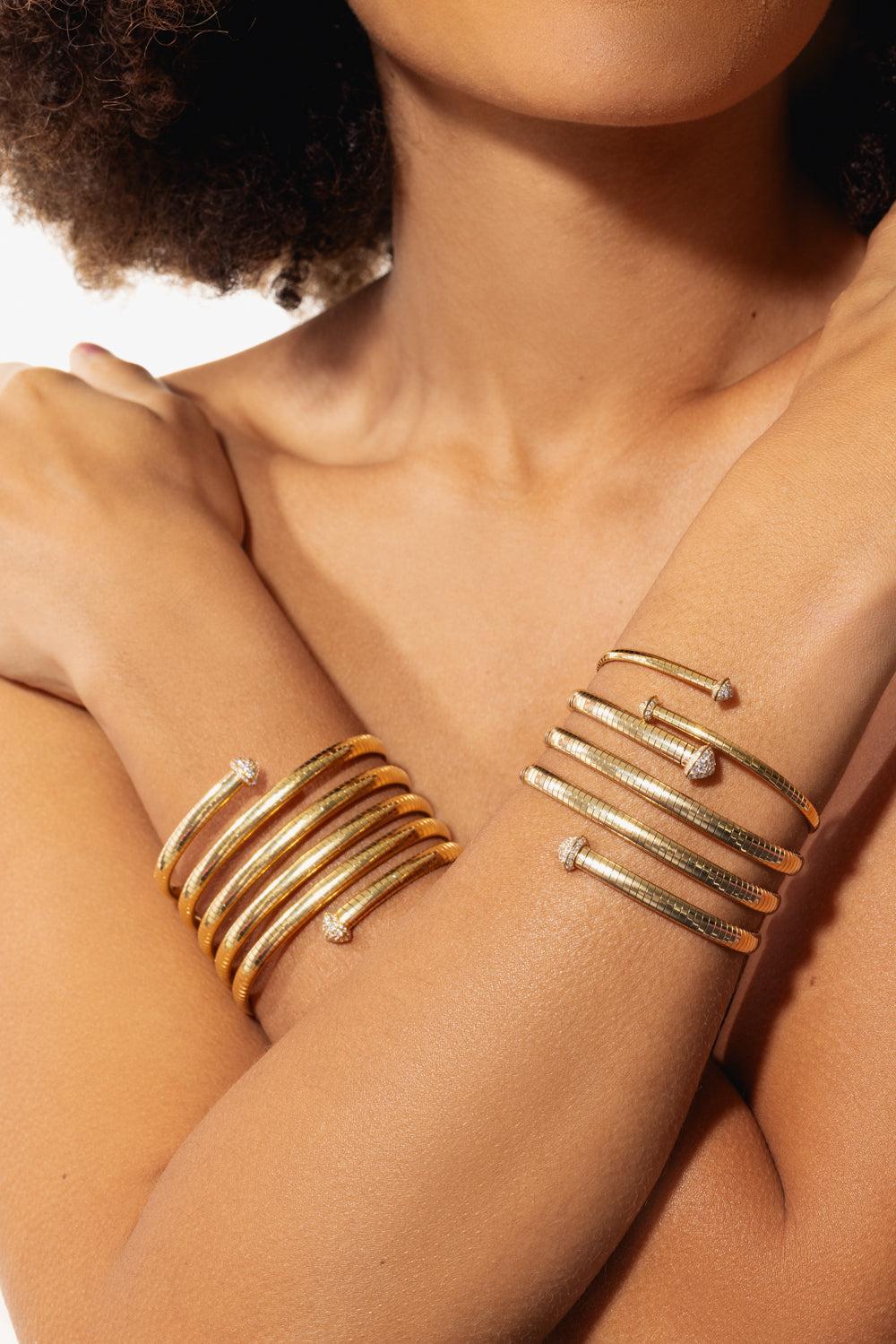 Rugiada Diamond Tip Bracelet-ROSE GOLD-M-JEWELRYFINE JEWELBRACELET O-MATTIA CIELO
