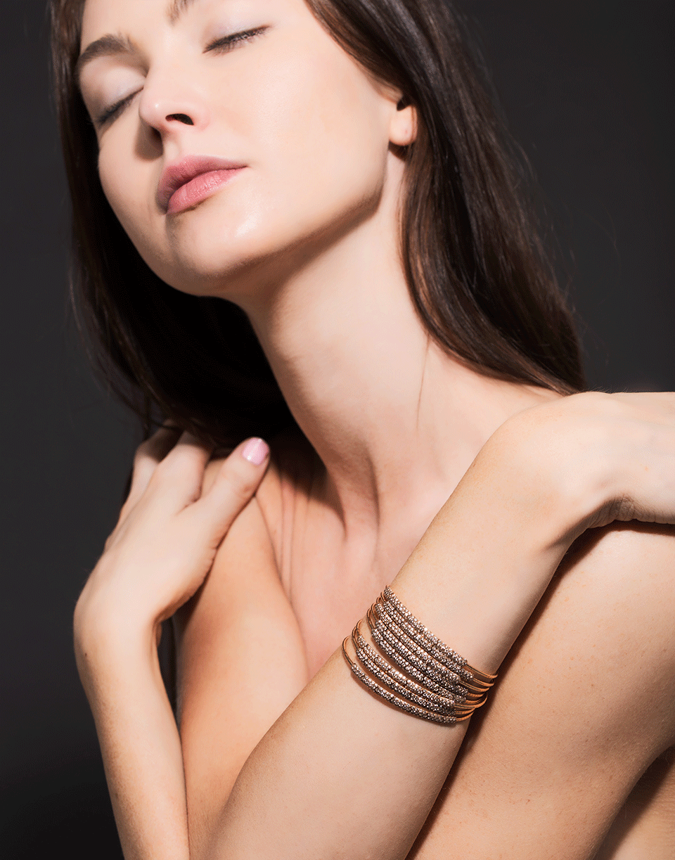MATTIA CIELO-Rugiada Three-Circle Wrap Bracelet-ROSE GOLD