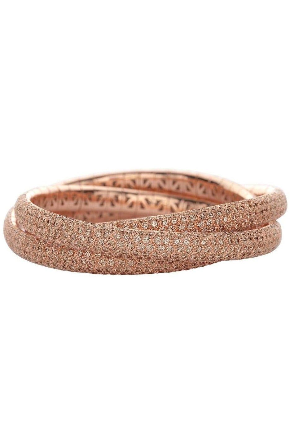 MATTIA CIELO-Universo Cognac Diamond Trio Bracelet-ROSE GOLD