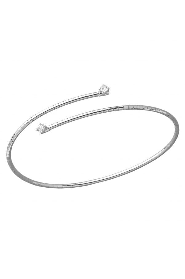 MATTIA CIELO-Diamond End Single Wrap Bracelet-WHITE GOLD