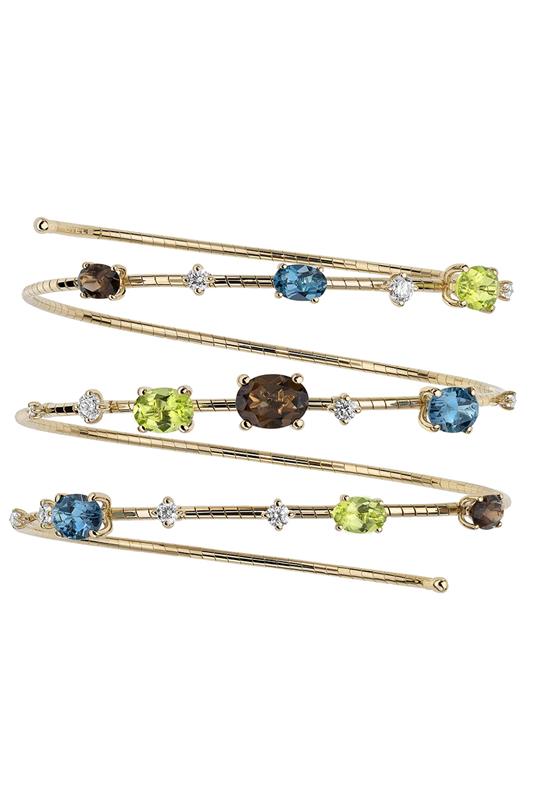 MATTIA CIELO-Rainbow Rugiada 3 Wrap Bracelet-YELLOW GOLD