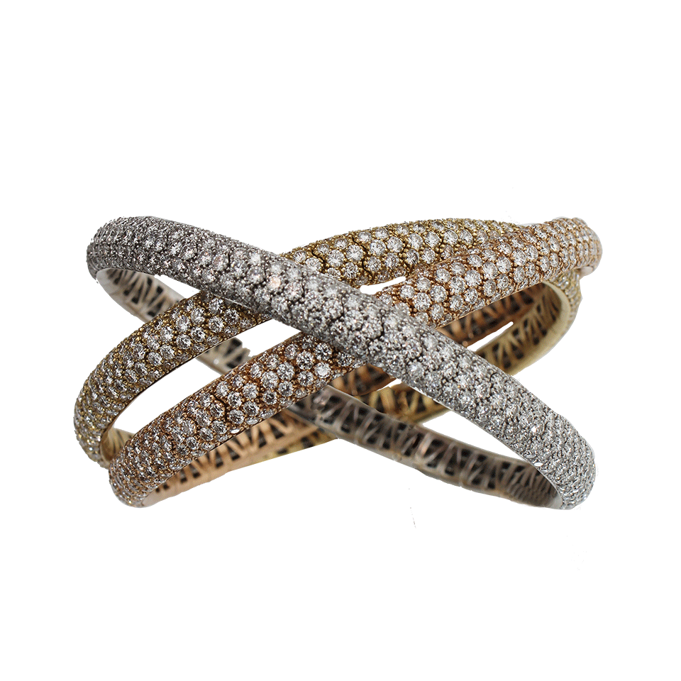 MATTIA CIELO-Universo Diamond Trio Stretch Bracelets-YELLOW GOLD