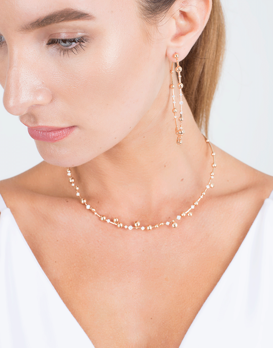 MATTIA CIELO-Rugiada Diamond Hoop Earrings-ROSE GOLD
