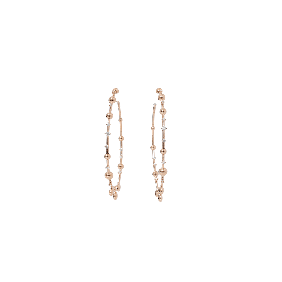 MATTIA CIELO-Rugiada Diamond Hoop Earrings-ROSE GOLD