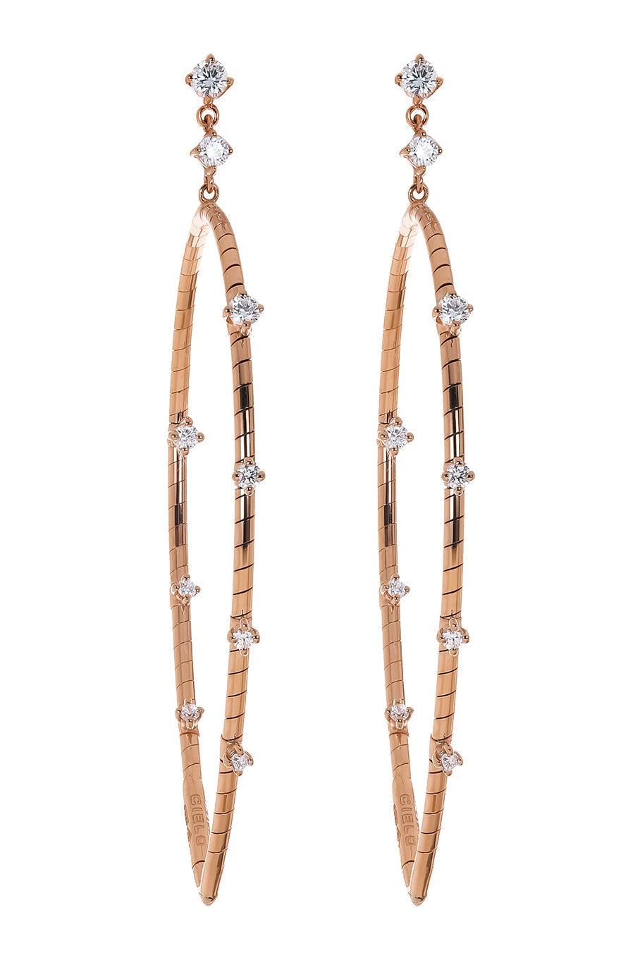 MATTIA CIELO-Small Rugiada Drop Earring-ROSE GOLD