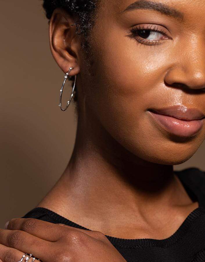 MATTIA CIELO-Rugiada Diamond Hoops-WHITE GOLD