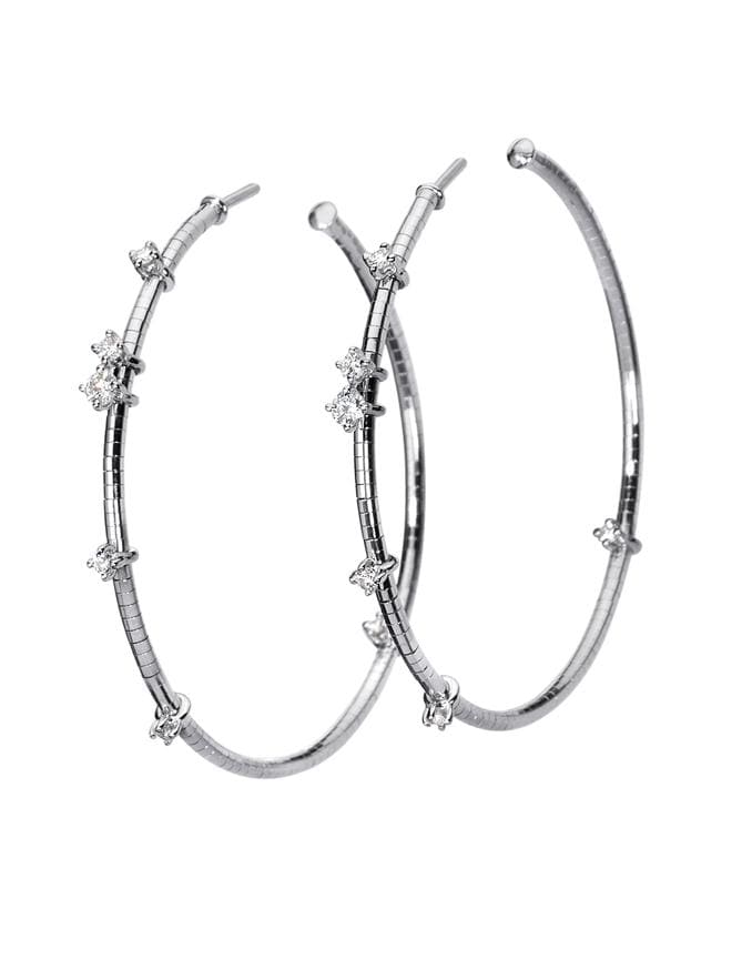 MATTIA CIELO-Rugiada Diamond Hoops-WHITE GOLD