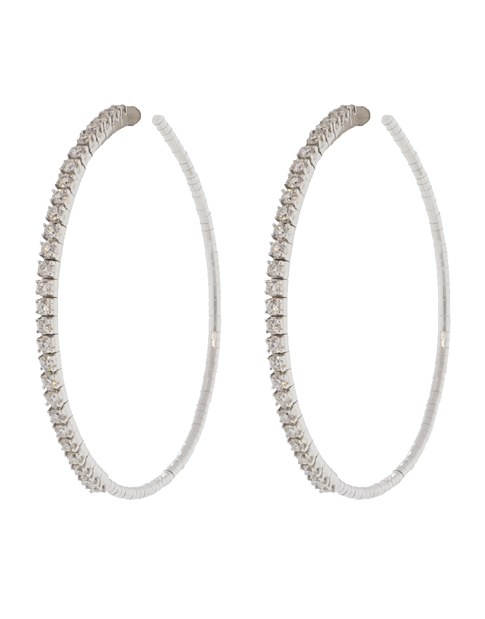 MATTIA CIELO-Rugiada Diamond Pave Tennis Hoops-WHITE GOLD