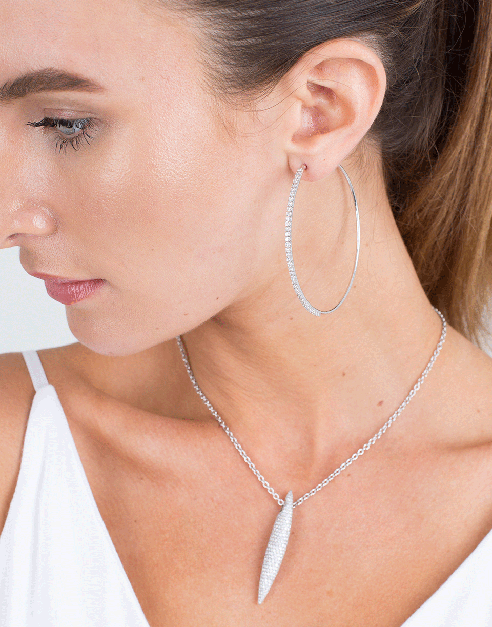 MATTIA CIELO-Rugiada Diamond Pave Tennis Hoops-WHITE GOLD