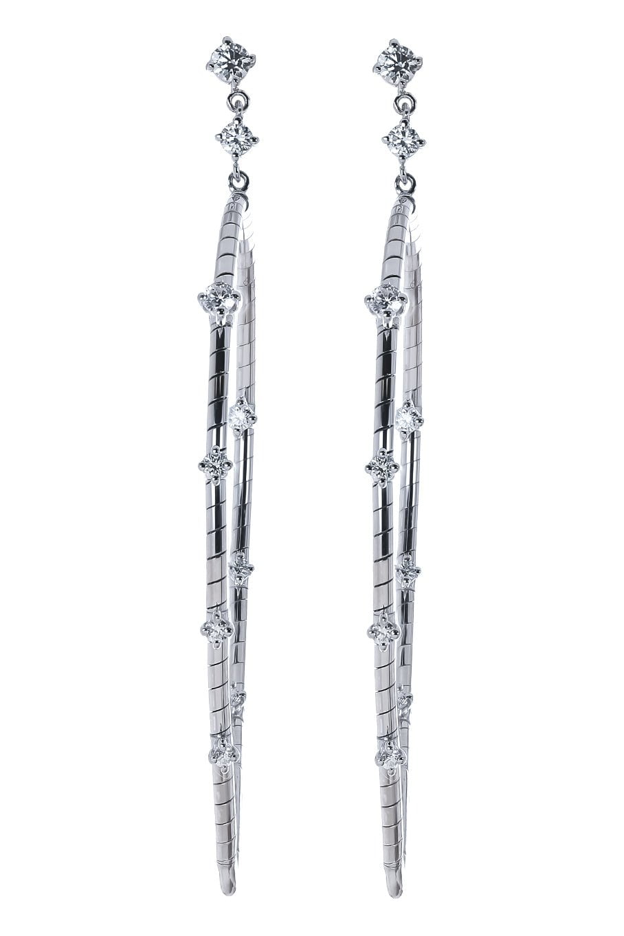 MATTIA CIELO-Small Rugiada Drop Earring-WHITE GOLD