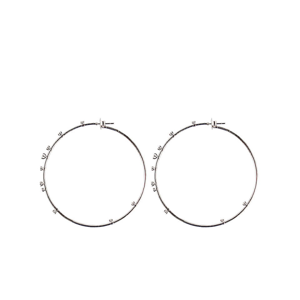 MATTIA CIELO-Rugiada Diamond Hoop Earrings-WHT GOLD
